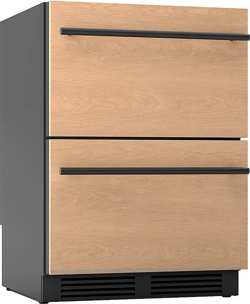 Alt View 15. Zephyr - Presrv 5.1 Cu. Ft. Built-In Dual Zone Compact Refrigerator Drawers - Panel Ready.