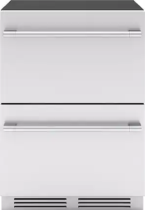 Front. Zephyr - Presrv 5.1 Cu. Ft. Built-In Dual Zone Refrigerator Drawers - Stainless Steel.