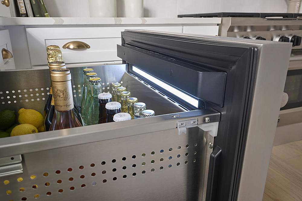 Alt View 13. Zephyr - Presrv 5.1 Cu. Ft. Built-In Dual Zone Refrigerator Drawers - Stainless Steel.