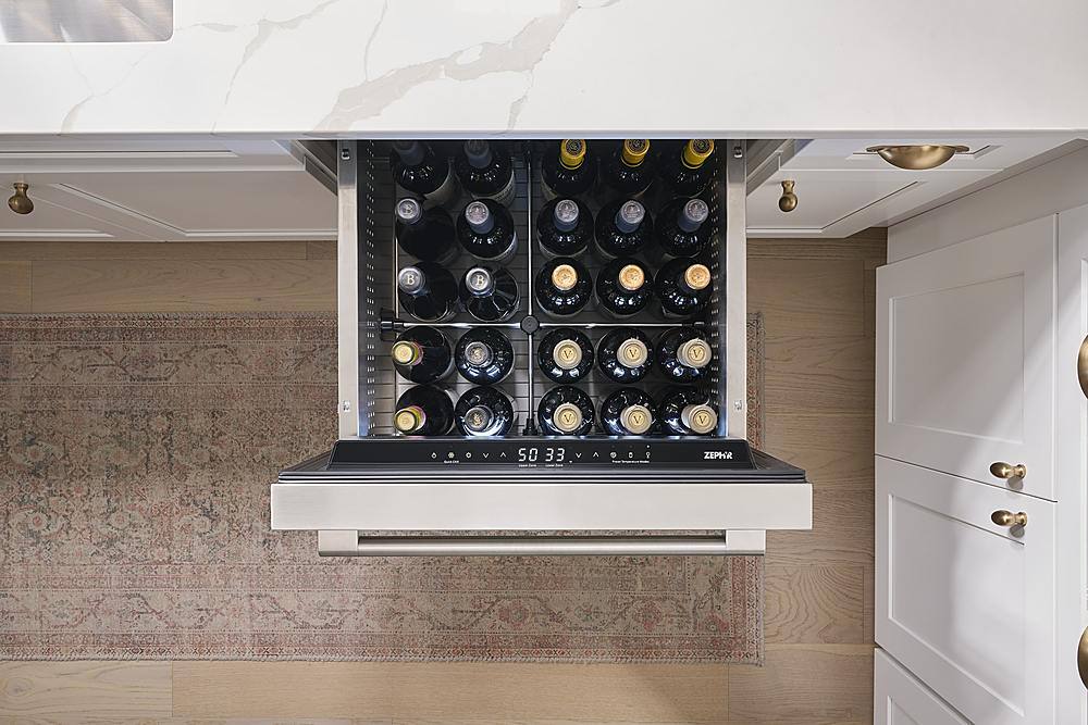 Alt View 14. Zephyr - Presrv 5.1 Cu. Ft. Built-In Dual Zone Refrigerator Drawers - Stainless Steel.