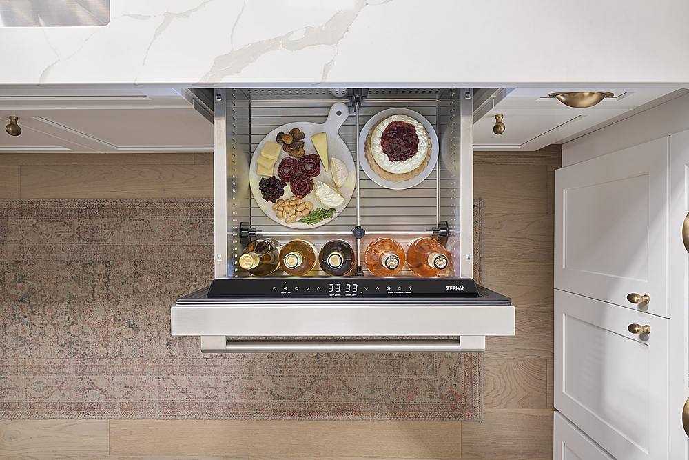 Alt View 16. Zephyr - Presrv 5.1 Cu. Ft. Built-In Dual Zone Refrigerator Drawers - Stainless Steel.