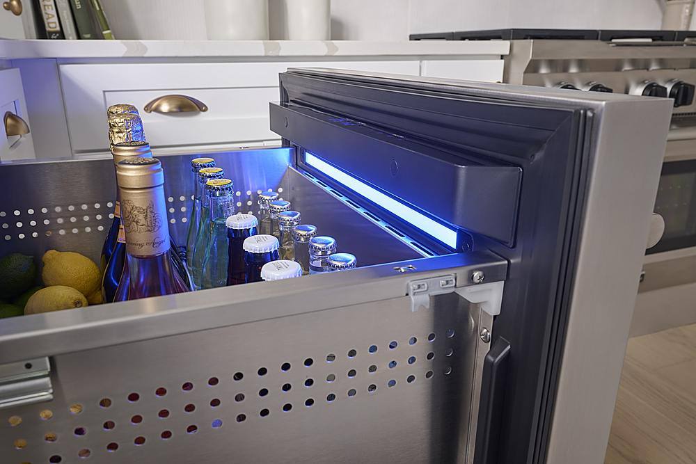 Alt View 19. Zephyr - Presrv 5.1 Cu. Ft. Built-In Dual Zone Refrigerator Drawers - Stainless Steel.