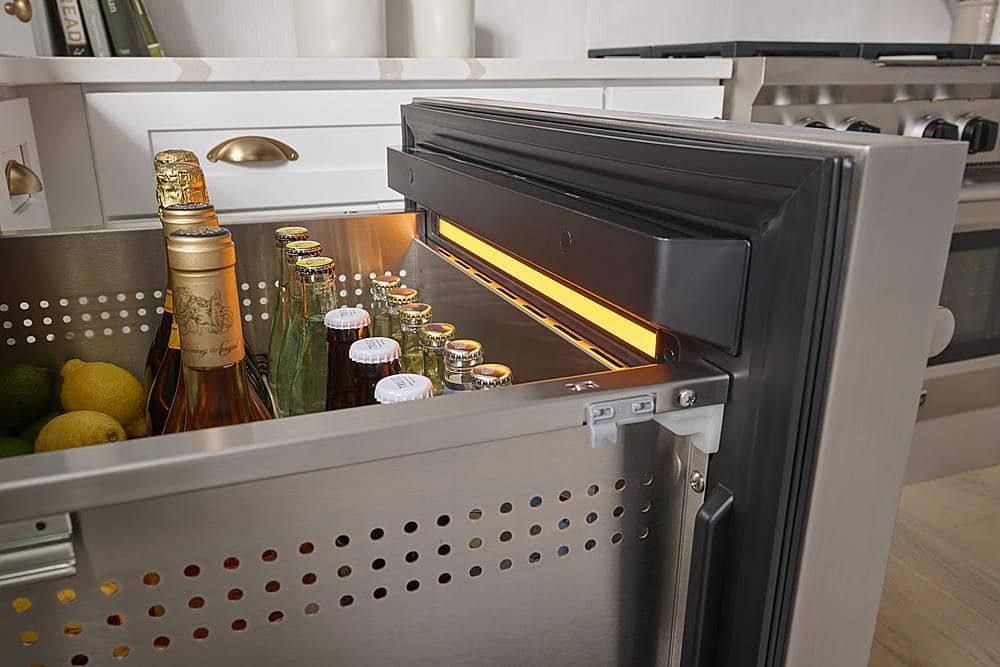 Alt View 20. Zephyr - Presrv 5.1 Cu. Ft. Built-In Dual Zone Refrigerator Drawers - Stainless Steel.