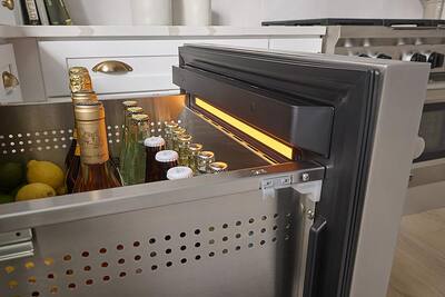 トップス drawer Zephyr Presrv 5.1 Cu. Ft. Built In Dual Zone Refrigerator