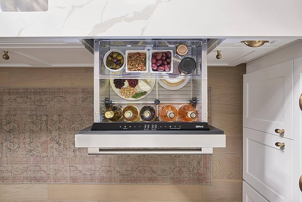 Alt View 21. Zephyr - Presrv 5.1 Cu. Ft. Built-In Dual Zone Refrigerator Drawers - Stainless Steel.