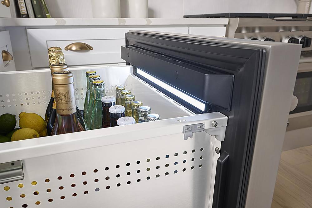 Alt View 21. Zephyr - Presrv 5.4 Cu. Ft. Built-In Single Zone Refrigerator Drawers - Stainless Steel.
