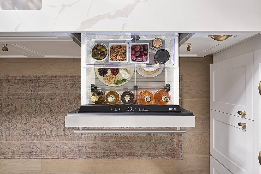 Alt View 25. Zephyr - Presrv 5.4 Cu. Ft. Built-In Single Zone Refrigerator Drawers - Stainless Steel.