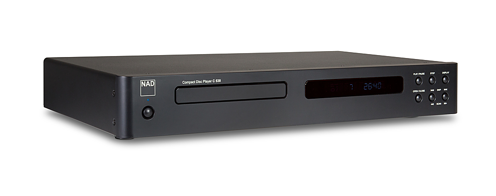 Angle View: NAD C 538 Compact Disc Player - Black