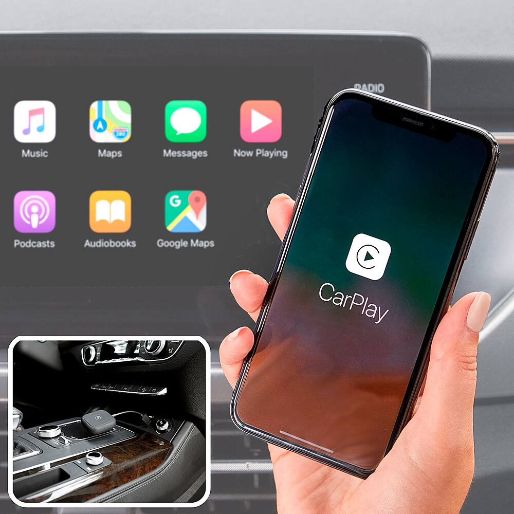 Alt View 12. Aluratek - Wireless Adapter for Apple CarPlay - Black.