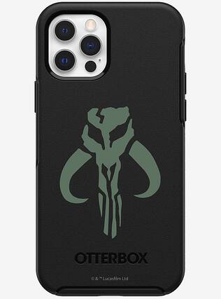 Front. OtterBox - Symmetry Series Case for iPhone 12 / 12 Pro - Black Mythosaur.