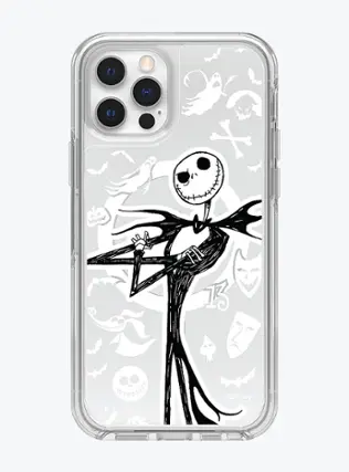 Front. OtterBox - Symmetry Series Case for iPhone 13 Pro Max / 12 Pro Max - Jack Skellington.