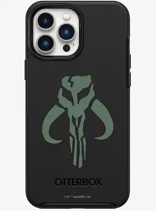 Front. OtterBox - Symmetry Series Case for iPhone 13 Pro Max / 12 Pro Max - Black Mythosaur.