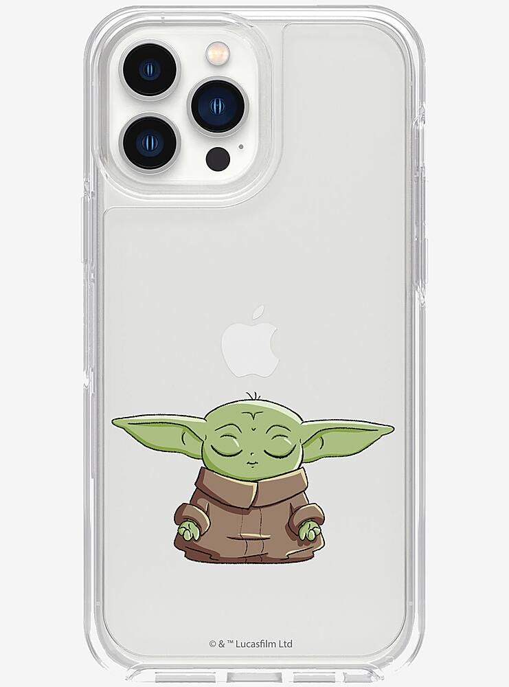 Front. OtterBox - Symmetry Series Case for iPhone 13 Pro Max / 12 Pro Max - Clear Grogu.