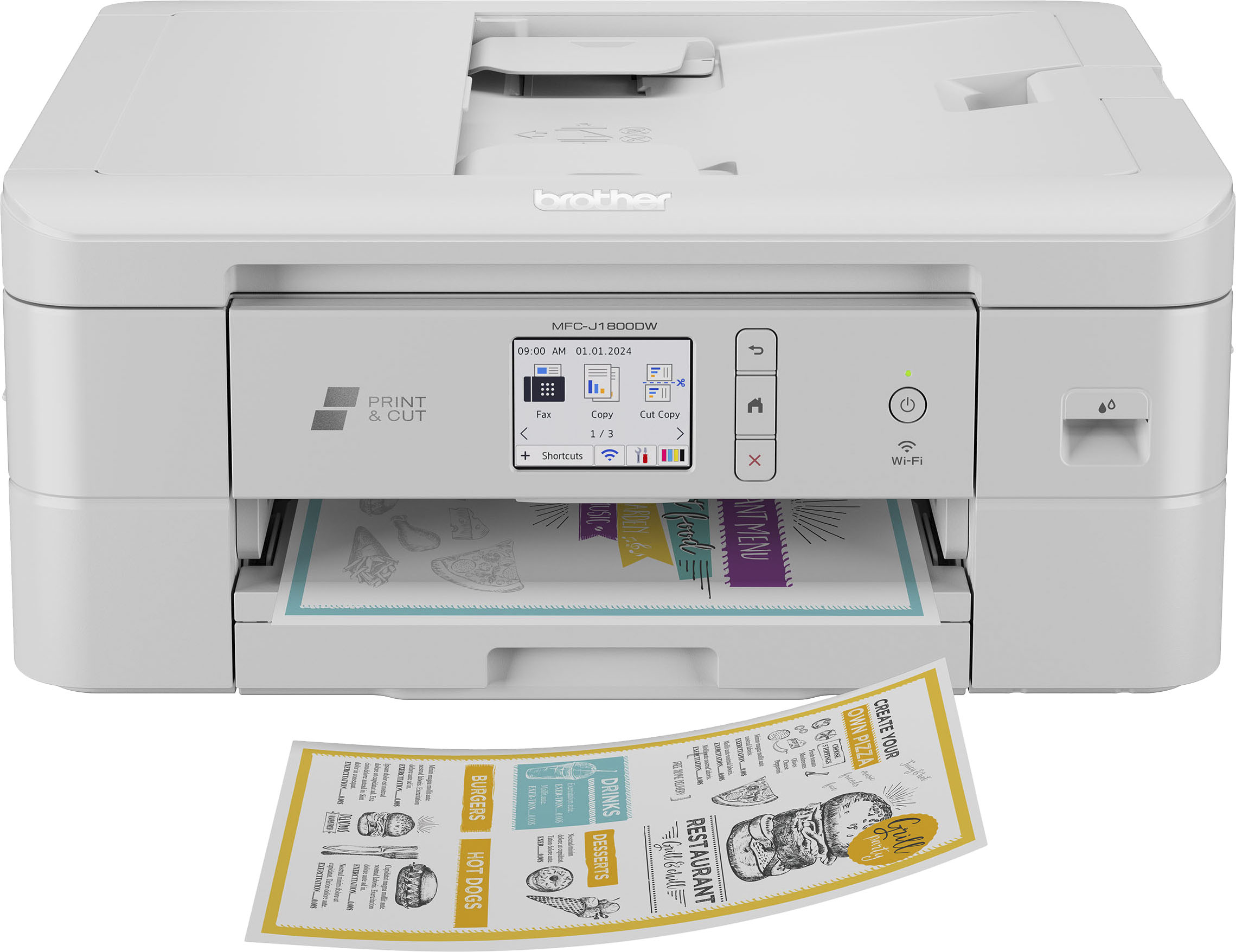Brother MFC-J1800DW Print & Cut Wireless All-In-One Duplex Color Inkjet Printer