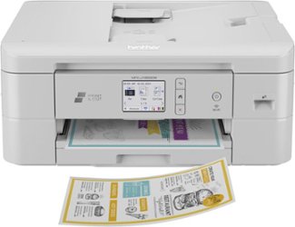 Brother - Print & Cut MFC-J1800DW Wireless Color All-in-One Inkjet Printer with Automatic Paper Cutter - Black - Front_Zoom