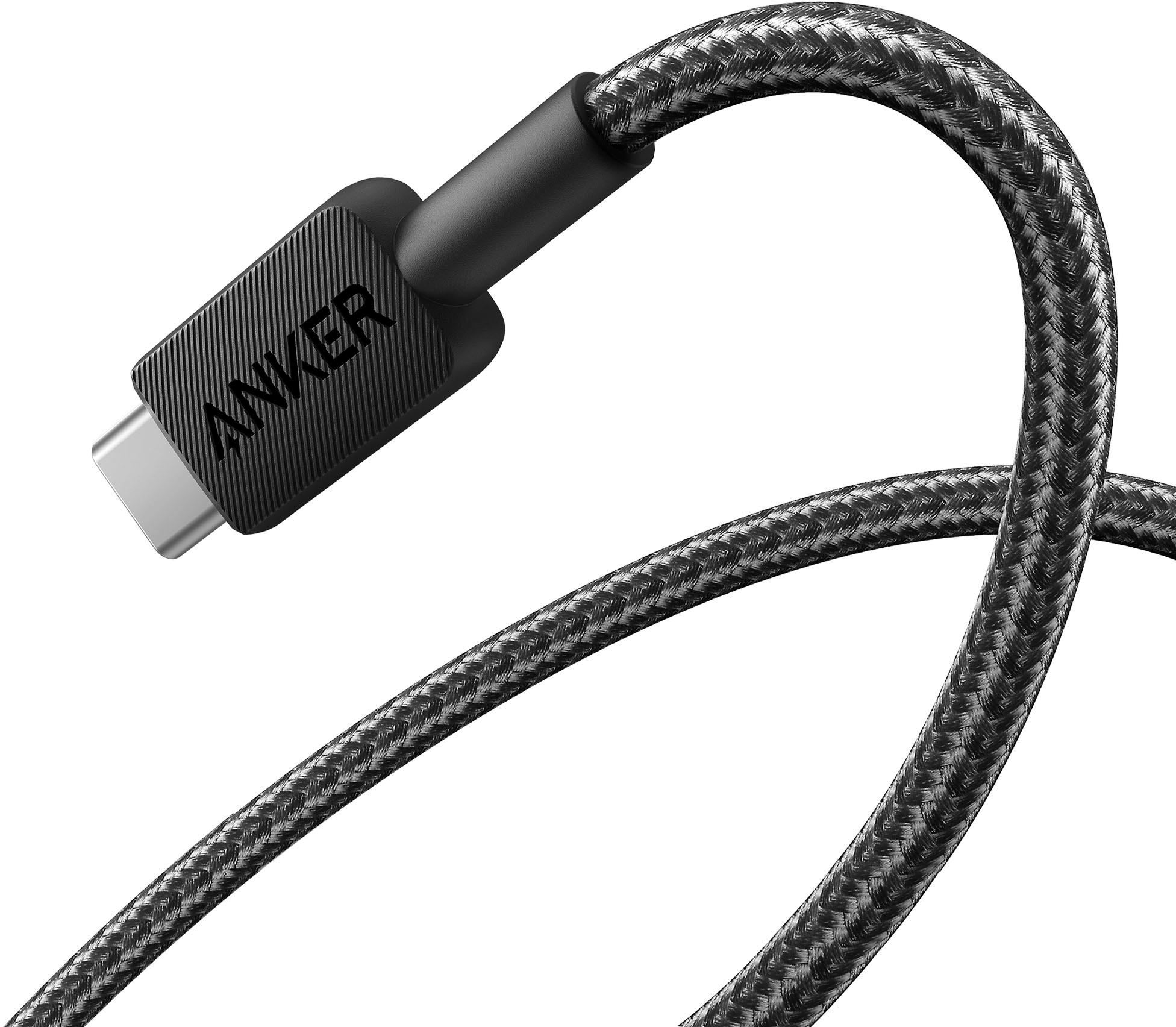 Anker - 322 USB-A to USB-C Cable - 6ft, Nylon - Black