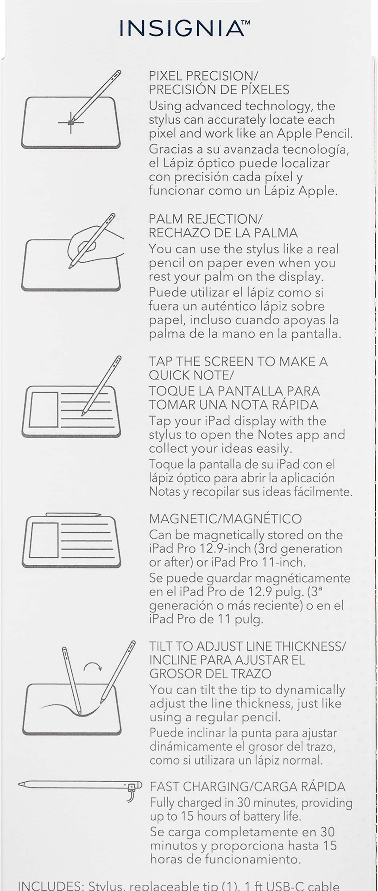 Alt View 15. Insignia™ - Active Stylus for iPad, iPad Pro, iPad Air and iPad mini - White.