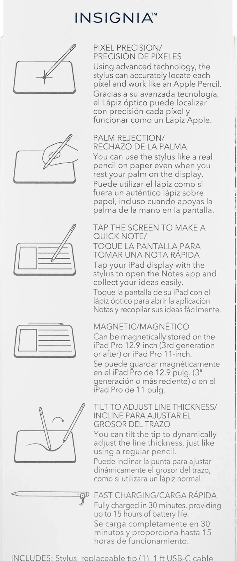 Alt View 15. Insignia™ - Active Stylus for iPad, iPad Pro, iPad Air and iPad mini - White.