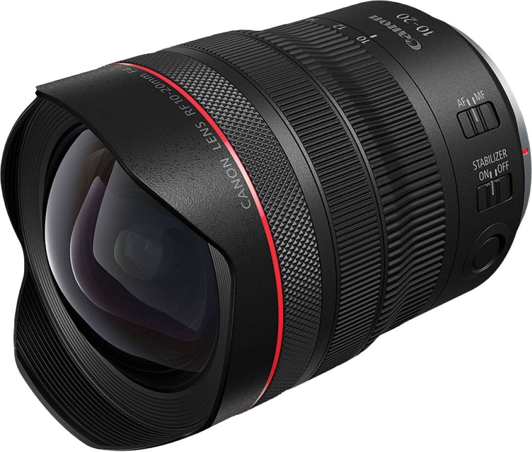 Angle. Canon - RF10-20mm F4 L IS STM Ultra-Wide-Angle Lens for EOS R-Series Cameras - Black.