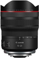 Canon - RF10-20mm F4 L IS STM Ultra-Wide-Angle Lens for EOS R-Series Cameras - Black - Front_Zoom