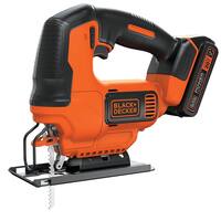Black+Decker - 20V MAX Powerconnect Cordless Jig Saw (1 x 20V Battery and 1 x Charger) - Orange - Front_Zoom