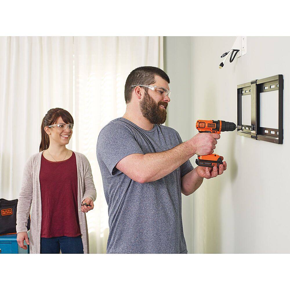 Alt View 14. Black+Decker - Black+Decker MAX 20V 68-Piece Cordless Drill & Tool Kit (1 x 20V Battery and 1 x Charger) - Orange.