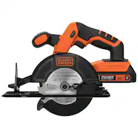Black+Decker - 20V MAX Powerconnect 5-1/2 inch Cordless Circular Saw (1 x 20V Battery and 1 x Charger) - Orange, Black - Front_Zoom
