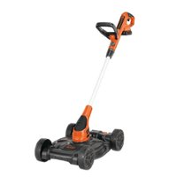 Black+Decker - Black+Decker MAX 20V Lithium 12" 3-in-1 Compact Lawn Mower with Automatic Feed Spool (1 x 20V Battery and 1 x Charger) - Orange - Front_Zoom