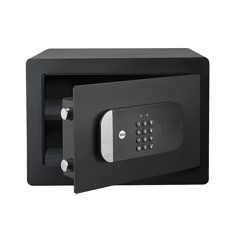 Angle. Yale - Smart Safe with Wi-Fi - Keypad Access - Black.