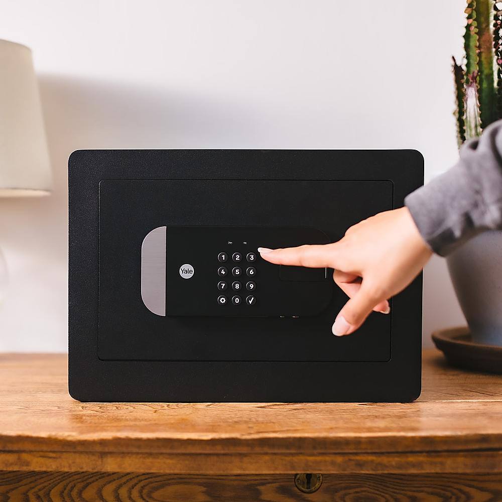 Alt View 17. Yale - Smart Safe with Wi-Fi - Keypad Access - Black.