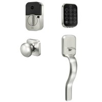 Yale - Assure 2 Ridgefield Handle Smart Lock Wi-Fi Replacement Deadbolt with Touchscreen and App Access - Satin Nickel - Front_Zoom