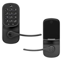 Yale - Assure Lever Smart Lock Bluetooth Replacement Handle with Keypad and App Access - Black Suede - Front_Zoom