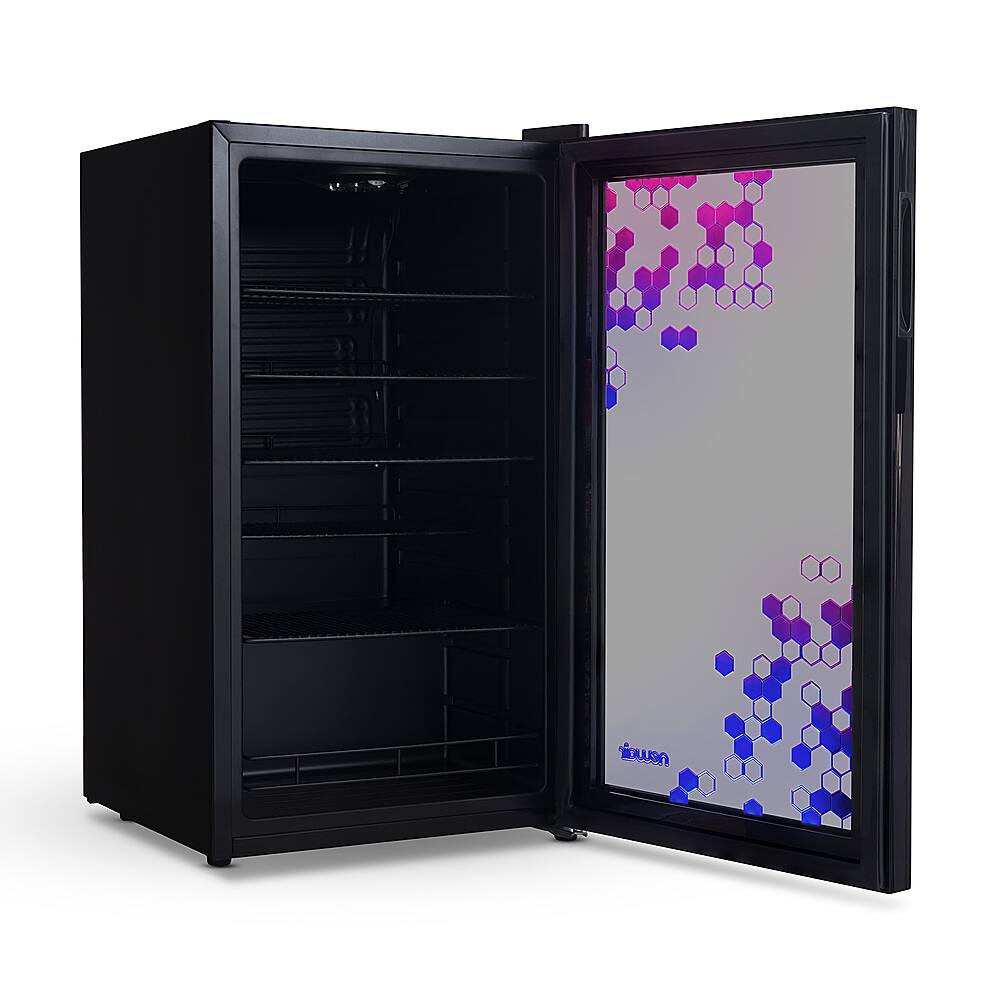 Alt View 11. NewAir - Spectrum 126-Can Freestanding Beverage Cooler with HexaColor Pattern - Black.