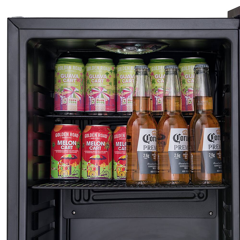 Alt View 14. NewAir - Spectrum 126-Can Freestanding Beverage Cooler with HexaColor Pattern - Black.