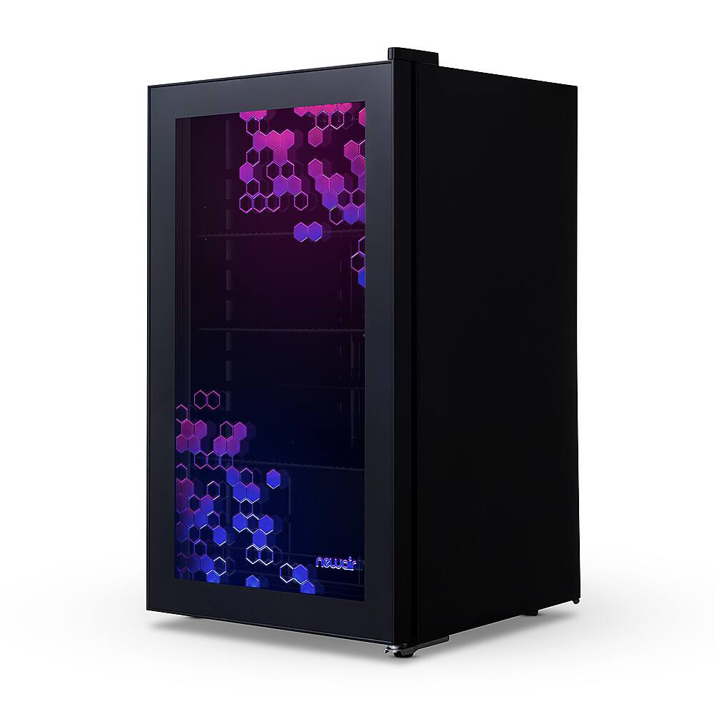 Alt View 20. NewAir - Spectrum 126-Can Freestanding Beverage Cooler with HexaColor Pattern - Black.