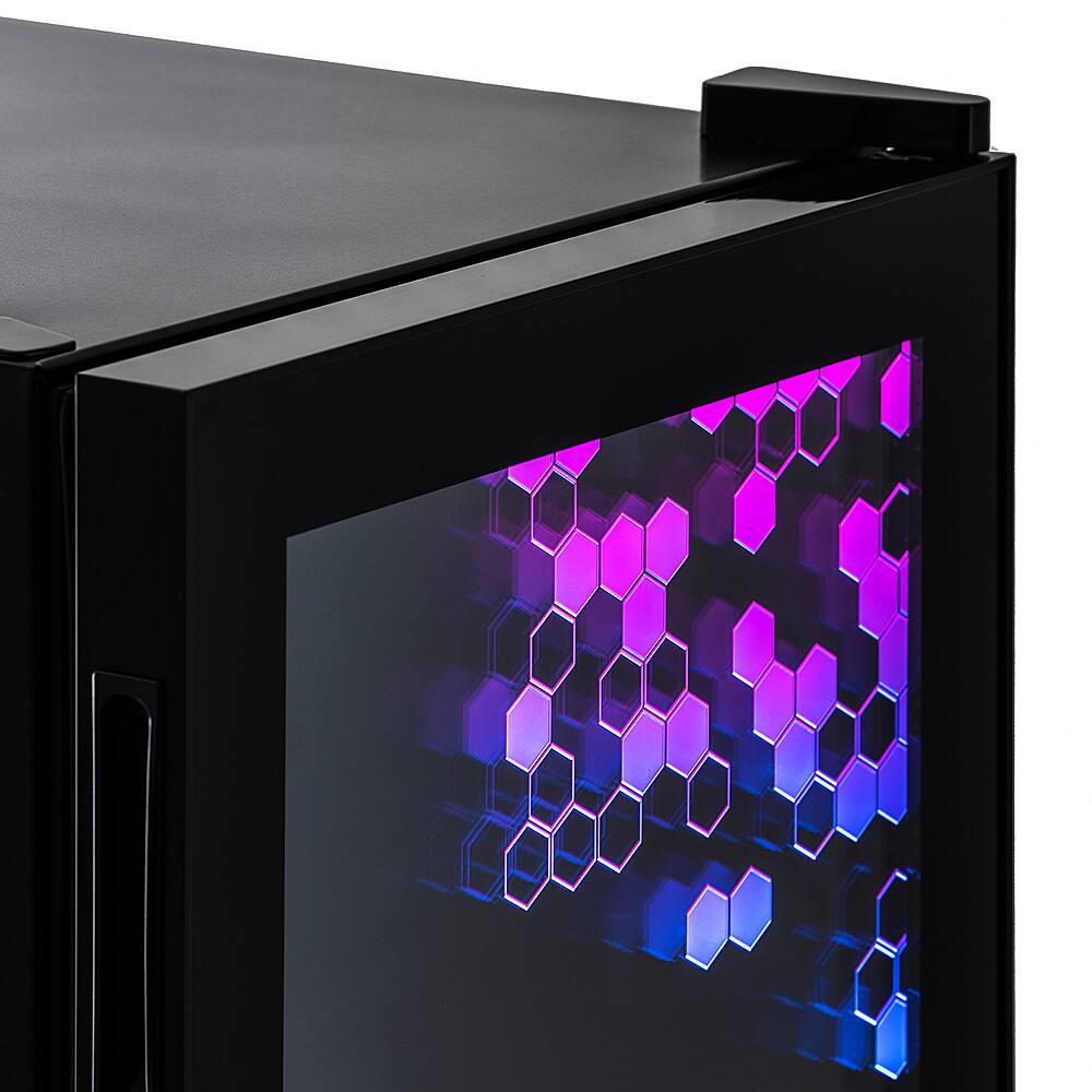 Alt View 28. NewAir - Spectrum 126-Can Freestanding Beverage Cooler with HexaColor Pattern - Black.