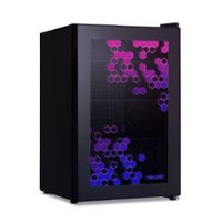NewAir - Spectrum 85-Can Freestanding Beverage Cooler with HexaColor Pattern - Black - Angle_Zoom