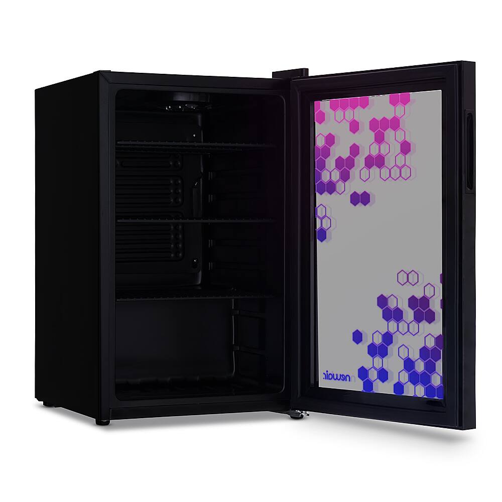 Alt View 11. NewAir - Spectrum 85-Can Freestanding Beverage Cooler with HexaColor Pattern - Black.