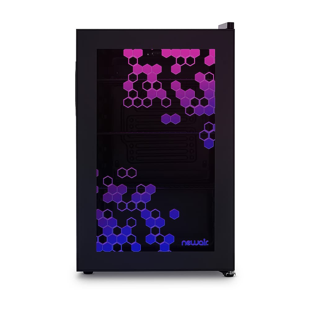 Alt View 15. NewAir - Spectrum 85-Can Freestanding Beverage Cooler with HexaColor Pattern - Black.