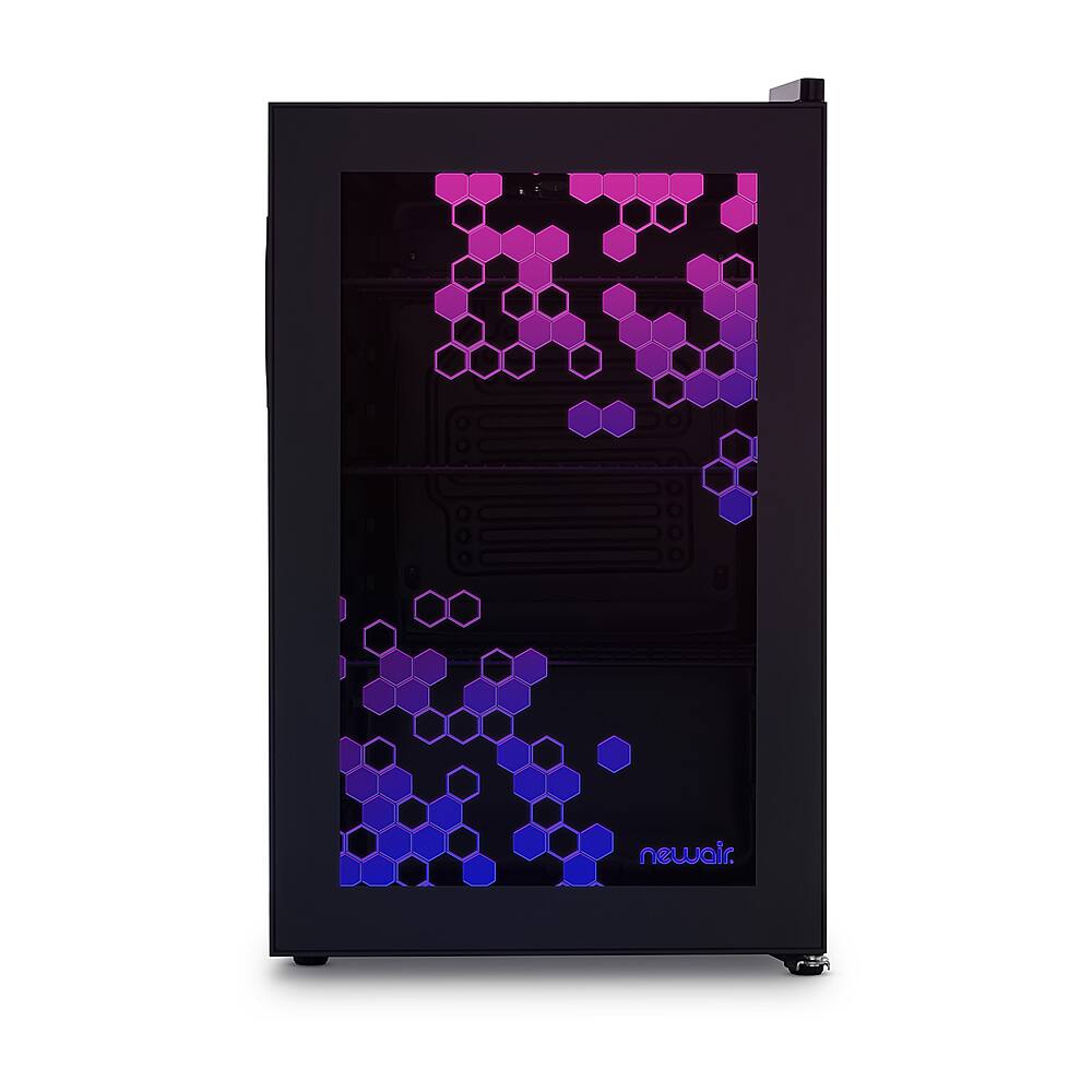Alt View 15. NewAir - Spectrum 85-Can Freestanding Beverage Cooler with HexaColor Pattern - Black.