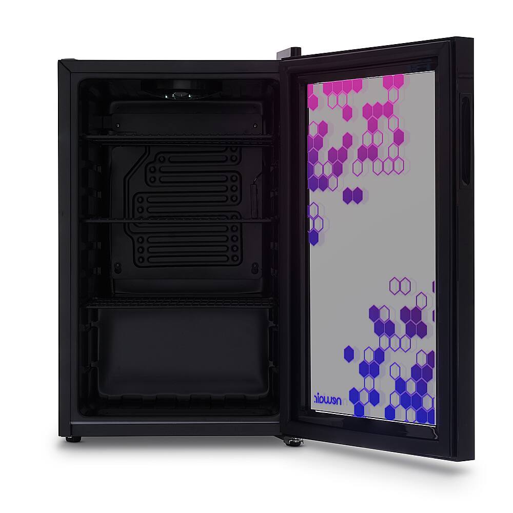Alt View 16. NewAir - Spectrum 85-Can Freestanding Beverage Cooler with HexaColor Pattern - Black.