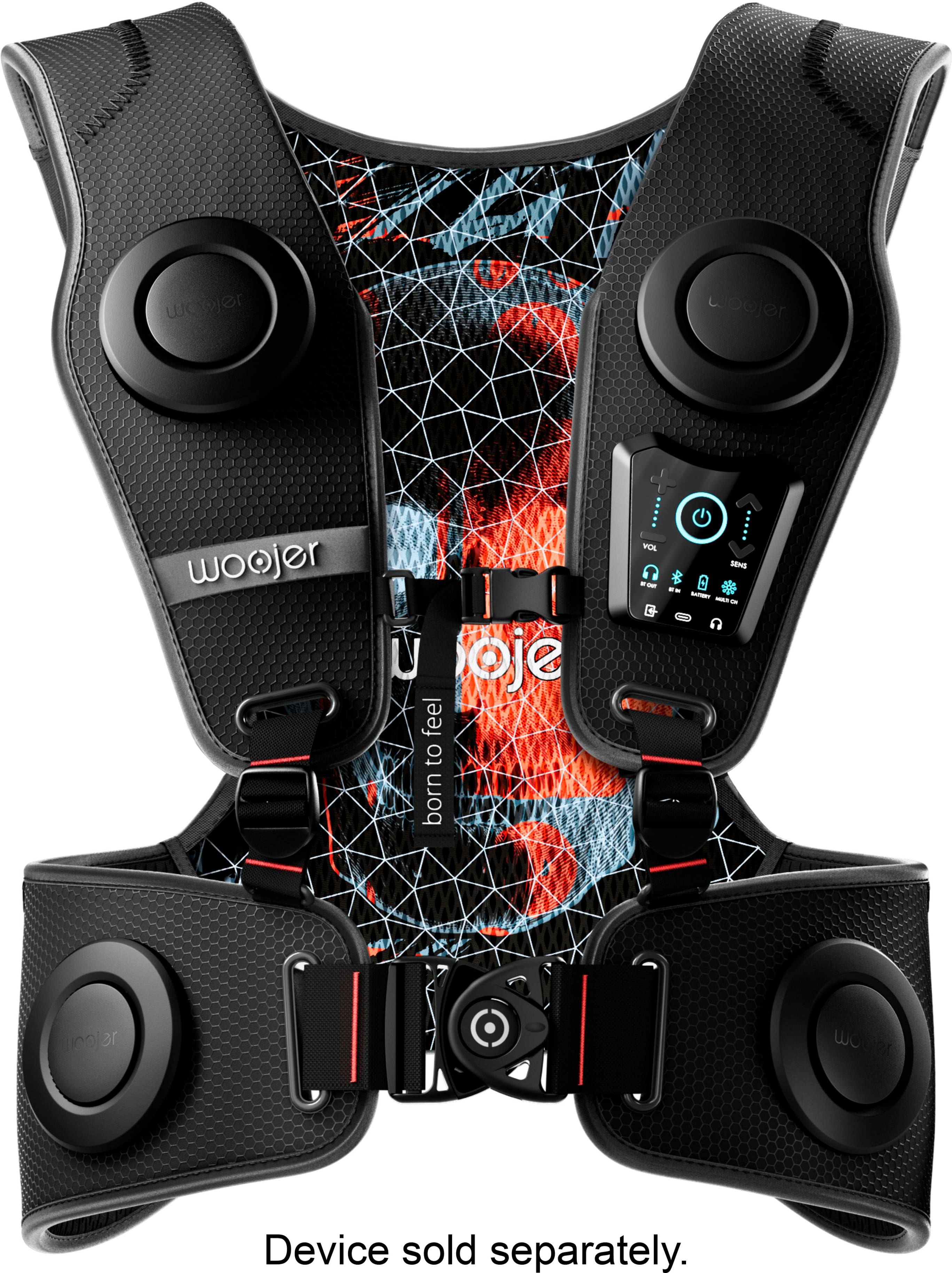 Angle. Woojer - Vest 3 Washable Lining - Dot Matrix.