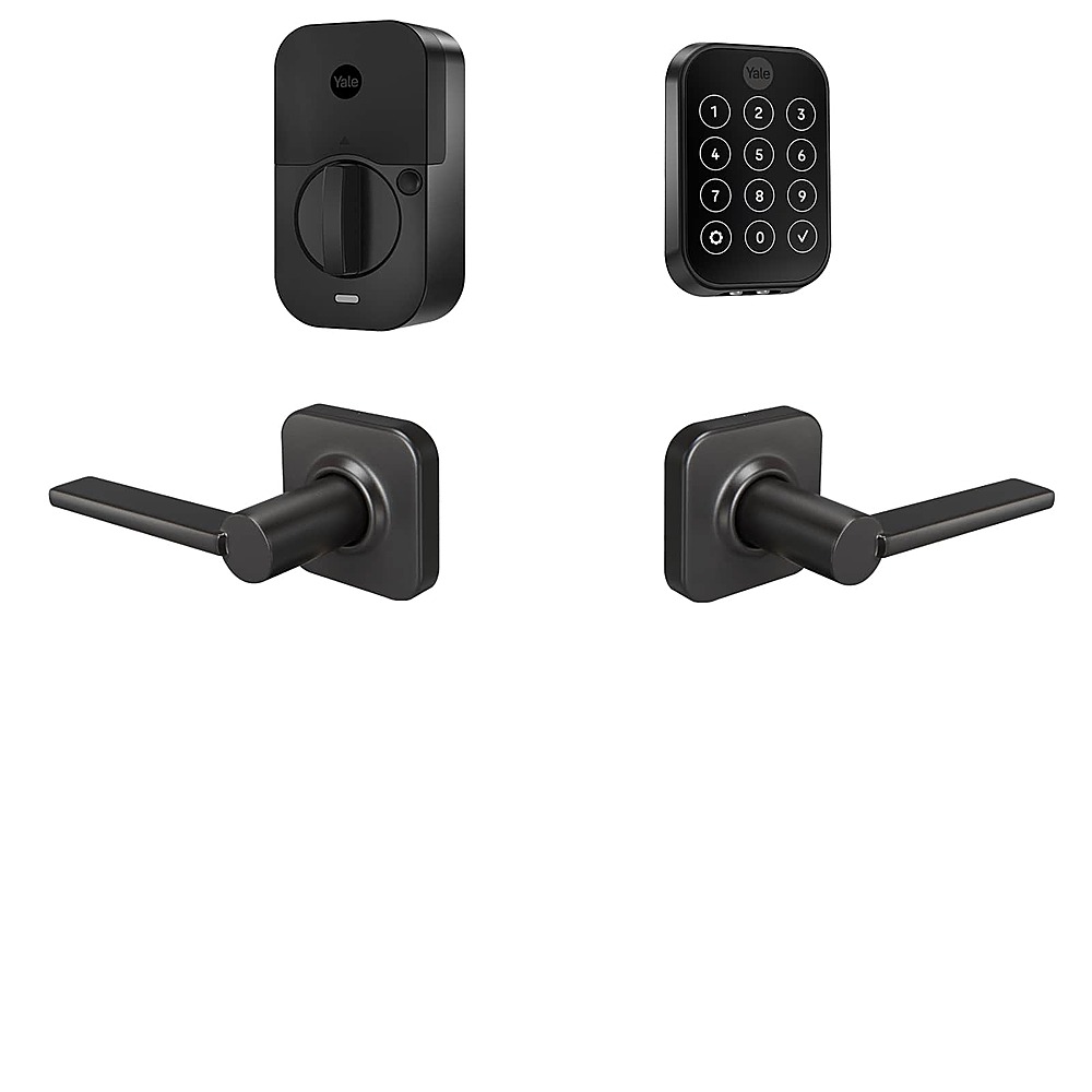 Yale - Assure 2 Valdosta Lever Smart Lock Wi-Fi Replacement Deadbolt with Touchscreen and App Access - Black Suede