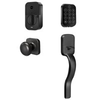 Yale - Assure Lock 2 - Smart Lock Keyless Wi-Fi Deadbolt with Touchscreen Keypad Access - Ridgefield Handle - Black Suede - Front_Zoom