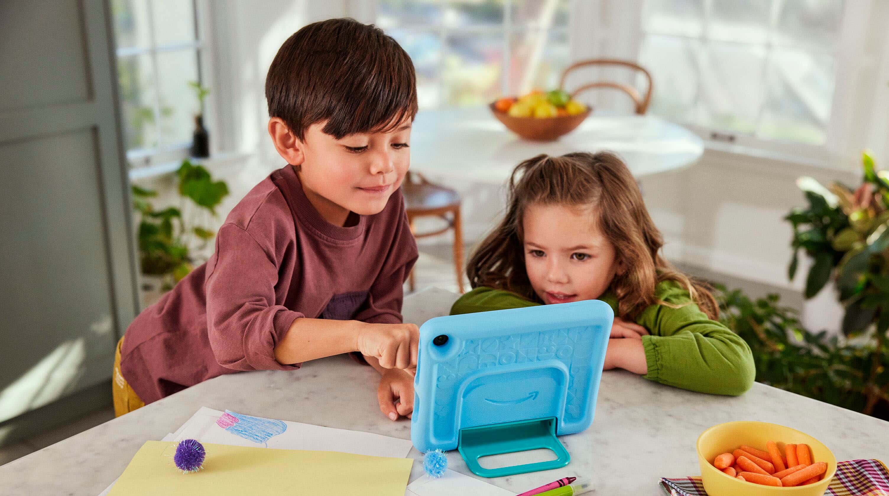 Alt View 11. Amazon - Fire 7 Kids - 7" Tablet (2023) 16GB with Amazon Kids+ (6 Month Subscription) - Purple.