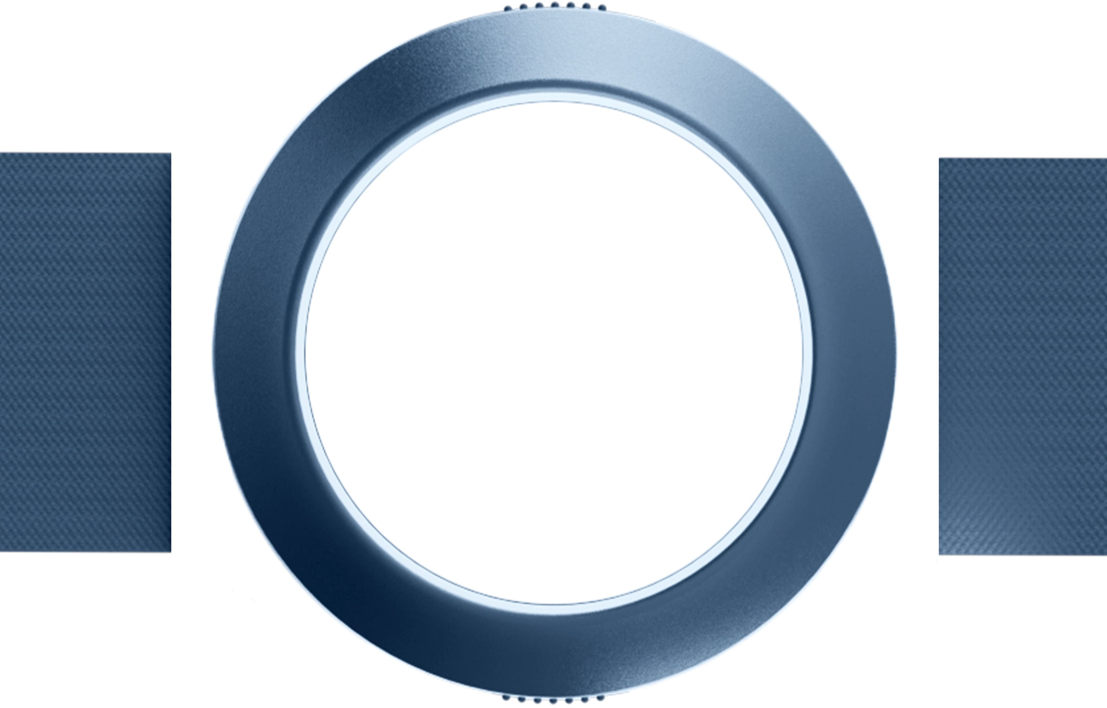 Front. Woojer - Ring & Belt Style-Set for Strap 3 - Arctic Blue.