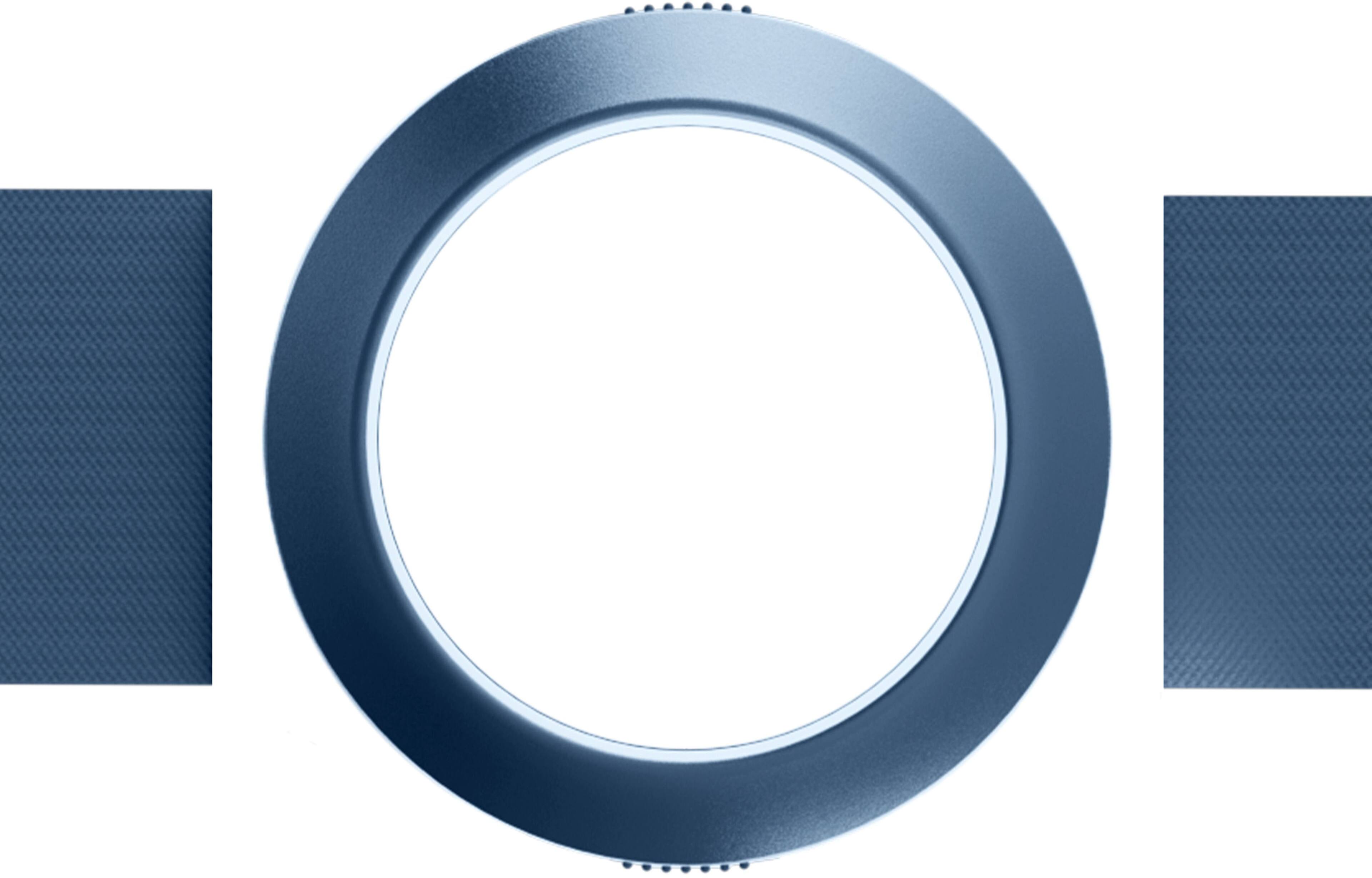 Front. Woojer - Ring & Belt Style-Set for Strap 3 - Arctic Blue.