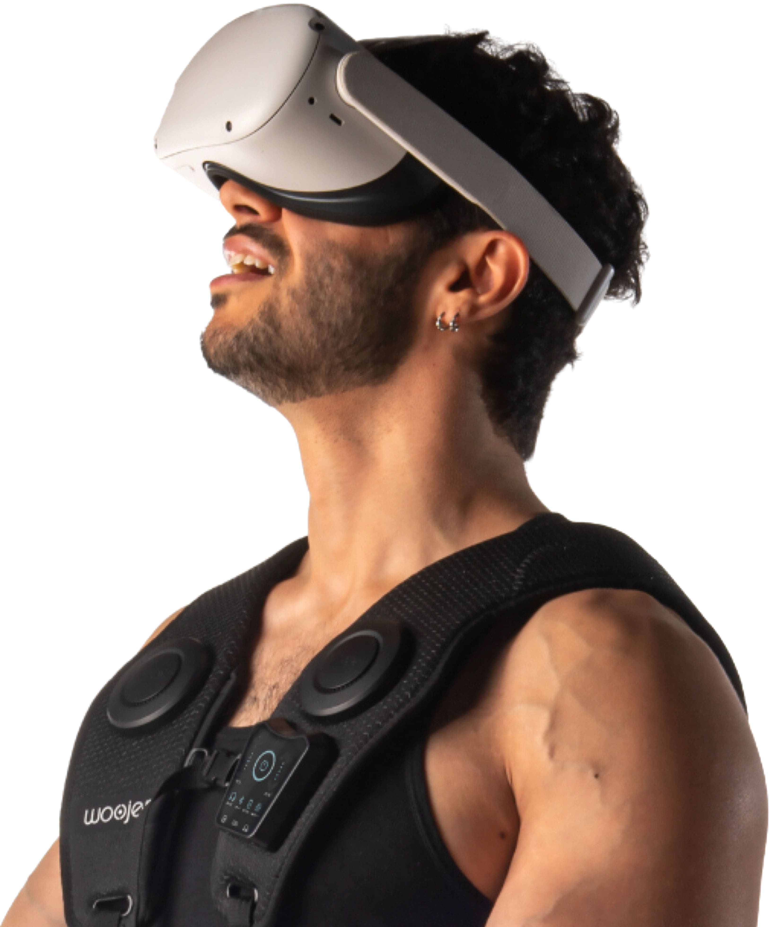 Back. Woojer - Haptic Vest 3 for Games, Music, Movies, VR and Wellness. - Black.