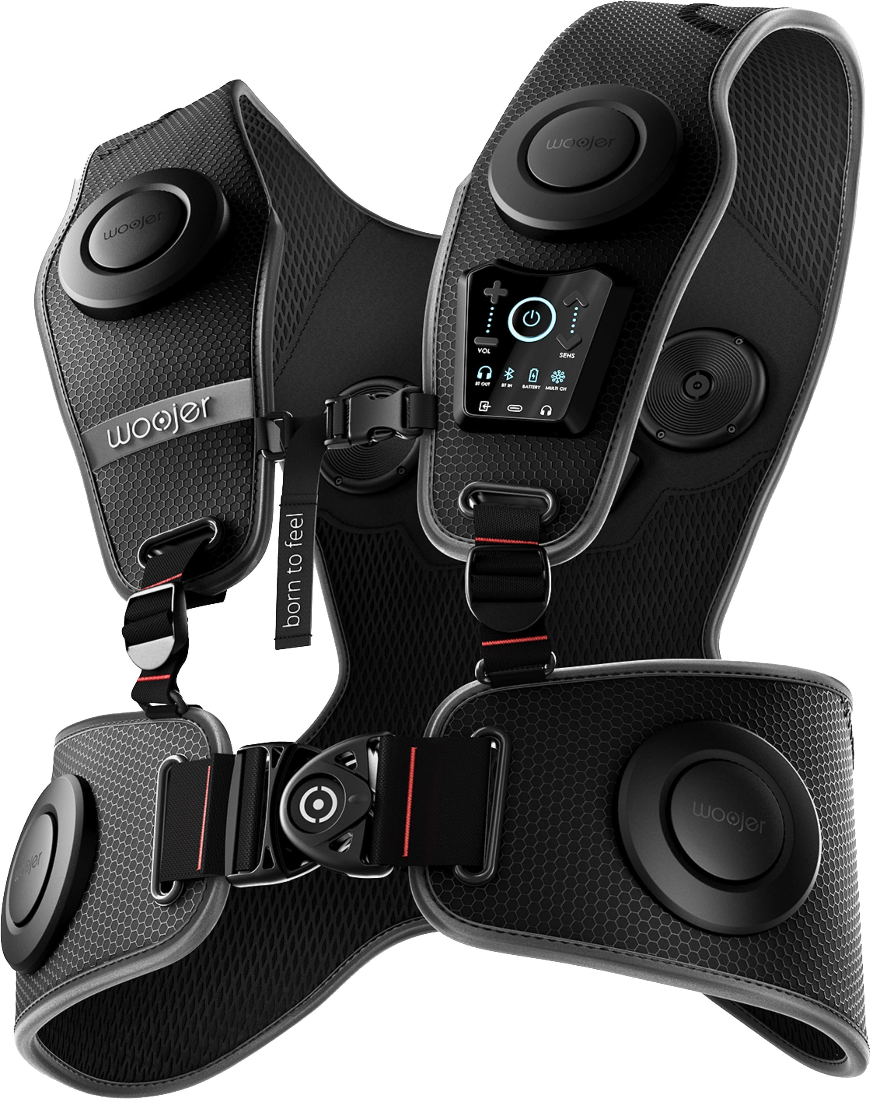 Angle. Woojer - Haptic Vest 3 for Games, Music, Movies, VR and Wellness. - Black.