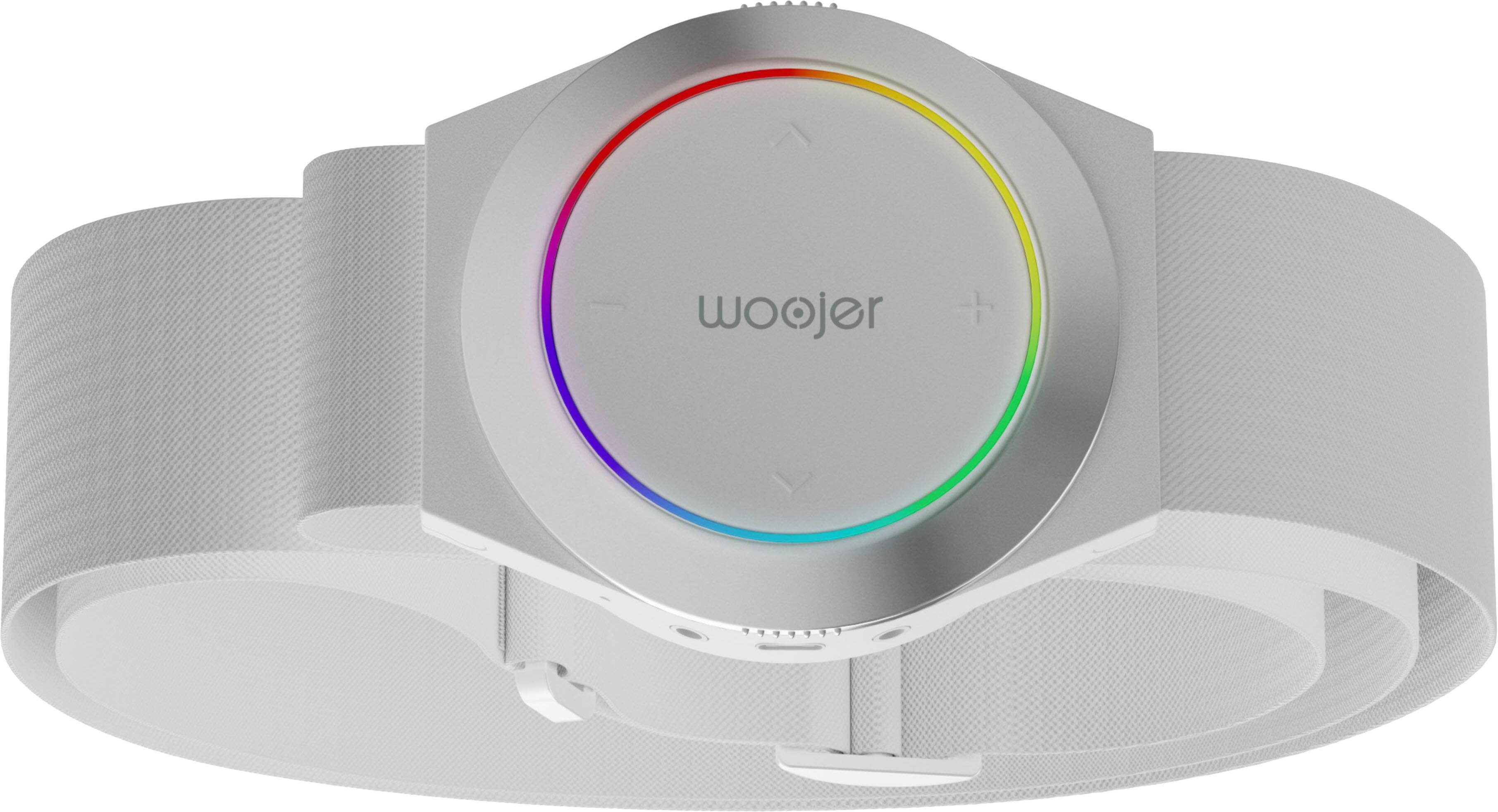 Angle. Woojer - Haptic Strap 3 for Games, Music, Movies, VR and Wellness - White.